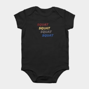 Cool Squat Exercise and Fitness T-Shirt Baby Bodysuit